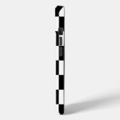 Coques Case-Mate iPhone Cool Monogramme noir blanc À damiers Motif (Verso / Gauche)