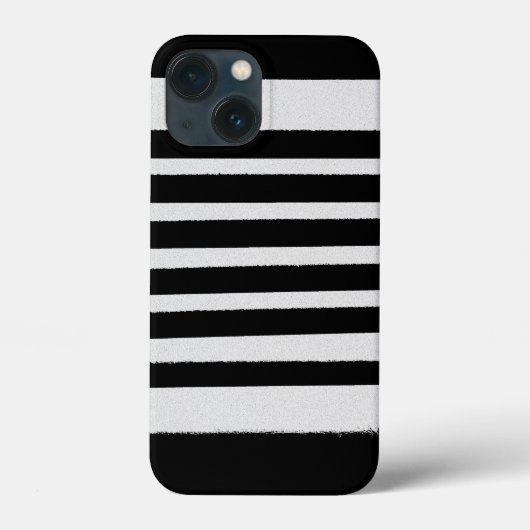 Coques Case-Mate iPhone Cool noir blanc rayures Motifs simples (Verso)