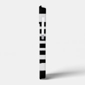 Coques Case-Mate iPhone Cool noir blanc rayures Motifs simples (Verso / Gauche)