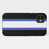 Coques Case-Mate iPhone Cool Noir Blanc Rouge Vert Bleu Rayures de course (Dos (Horizontal))