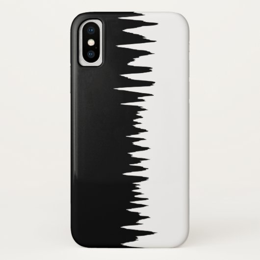 Coques Case-Mate iPhone Cool noir et blanc Zigzag Motif rayé (Dos)