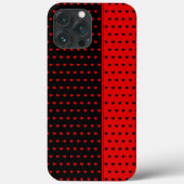 Coques Case-Mate iPhone Cool Noir Et Rouge Pois / Coeurs Motif (Verso)