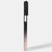 Coques Case-Mate iPhone Cool noir Parties scintillant Ombre Rose or Monogr (Verso / Droite)