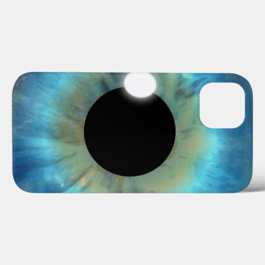Coques Case-Mate iPhone Cool Oeil bizarre Téléphone Oeil bleu Iris Closeup (Verso (horizontal))