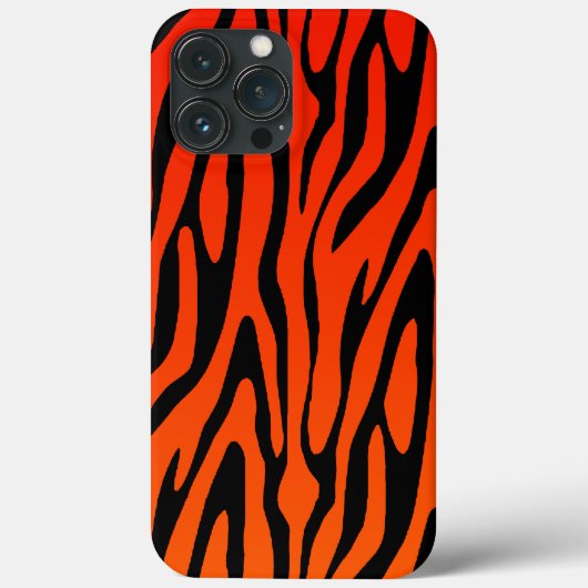 Coques Case-Mate iPhone Cool Orange et noir Zebra Stripes Motif (Verso)