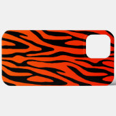 Coques Case-Mate iPhone Cool Orange et noir Zebra Stripes Motif (Verso (horizontal))