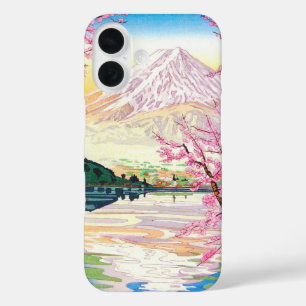 Coques iPhone 16 Cool oriental japonais Fuji printemps cerisier art