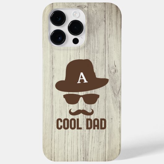 Coques Case-Mate iPhone Cool Papa Best DAD Ever moustache papa Monogram (Verso)