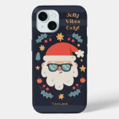 Coques Case-Mate iPhone Cool Père Noël Nom du monogramme (Verso)