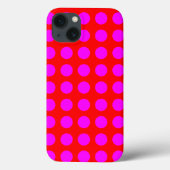 Coques Case-Mate iPhone Cool, points rouges et points magenta (Verso)