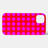 Coques Case-Mate iPhone Cool, points rouges et points magenta (Verso (horizontal))