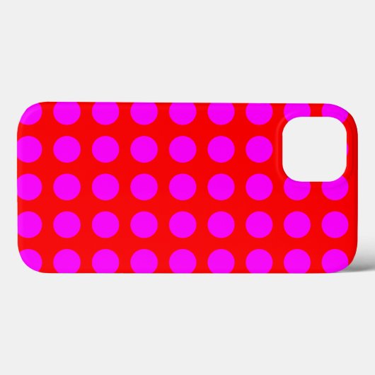 Coques Case-Mate iPhone Cool, points rouges et points magenta (Verso (horizontal))