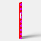 Coques Case-Mate iPhone Cool, points rouges et points magenta (Verso / Droite)