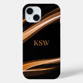 Coques Case-Mate iPhone Cool professionnel contemporain Noir Swoosh (Verso)