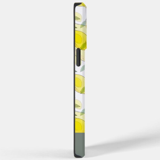 Coques Case-Mate iPhone Cool Retro jaune citron noir Motif (Verso / Droite)