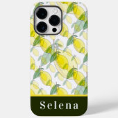 Coques Case-Mate iPhone Cool Retro  jaune citron noir Motif (Verso)