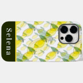 Coques Case-Mate iPhone Cool Retro  jaune citron noir Motif (Verso (horizontal))