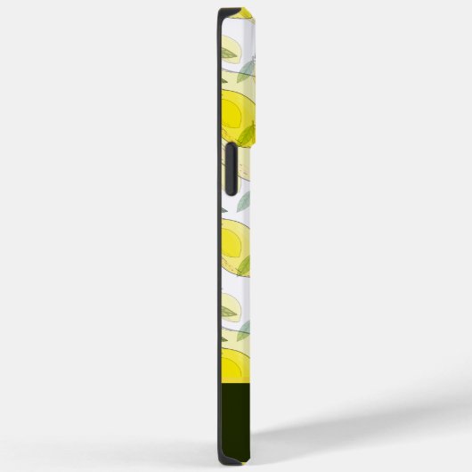Coques Case-Mate iPhone Cool Retro  jaune citron noir Motif (Verso / Droite)