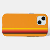 Coques Case-Mate iPhone Cool Retro les années 70 rayures orange jaune roug (Verso (horizontal))