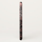 Coques Case-Mate iPhone Cool Rose Gold Foil et noir Motif Monogramme (Dos/Gauche)