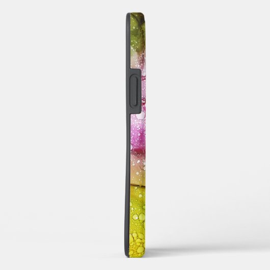 Coques Case-Mate iPhone Cool rose vert unique Aquarelle Motif (Verso / Droite)