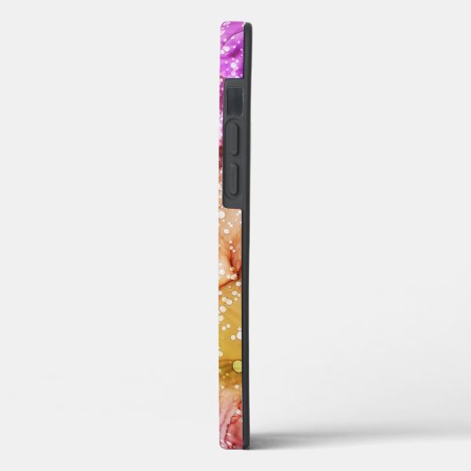 Coques Case-Mate iPhone Cool rose vert unique Aquarelle Motif (Verso / Gauche)