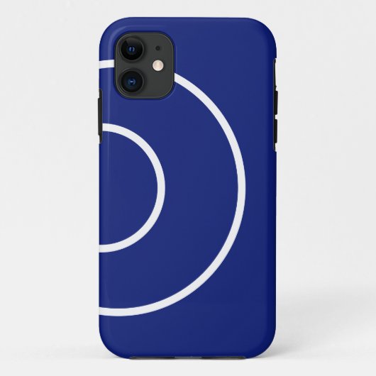 Coques Case-Mate iPhone Cool Royal Navy Bleu Blanc Signal Vagues Motif (Dos)