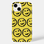 Coques Case-Mate iPhone Cool Sardé Joyeux visage souriant motif jaune (Verso)