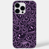 Coques Case-Mate iPhone Cool Sourire Visage Melting Sourire Motif Lavande (Verso)
