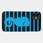 Coques Case-Mate iPhone Cool tendance Bleu Seahorse Bleu Stripe Noir uniqu (Dos (Horizontal))