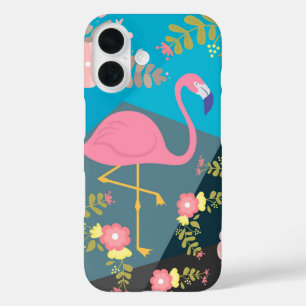 Coques iPhone 16 Cool tendance chic mignon rose fille Flamant rose 