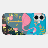 Coques Case-Mate iPhone Cool tendance chic mignon rose fille Flamant rose  (Verso (horizontal))