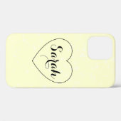 Coques Case-Mate iPhone Cool tendance Jaune, Coeur (Verso (horizontal))