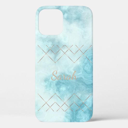 Coques Case-Mate iPhone Cool tendance marbre bleu Coque-coque iphone -mat (Verso)