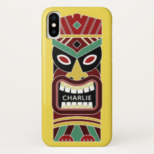 Coque Case-Mate Pour iPhone Cool Tiki Totem personnalisé nom et couleur des ca
