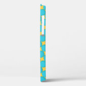 Coques Case-Mate iPhone Cool Turquoise Pois jaunes (Verso / Gauche)
