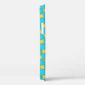 Coques Case-Mate iPhone Cool Turquoise Pois jaunes (Verso / Droite)