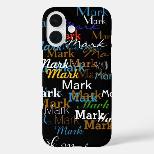 Coques Case-Mate iPhone cool typographie couleur nom motif (Verso)