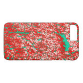 Coques Case-Mate iPhone Cool unique rose rouge vert rouge Motif Abstrait (Dos (Horizontal))