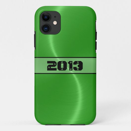 Coques Case-Mate iPhone Cool Vert brillant acier inoxydable métal (Dos)