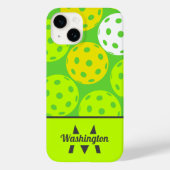 Coques Case-Mate iPhone Cool vert moderne Monogramme (Verso)