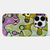 Coques Case-Mate iPhone Cool violet jaune vert amusant cercles fous (Verso (horizontal))