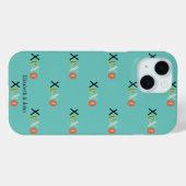 Coques Case-Mate iPhone Cool "XOXO" Coeurs Saint-Valentin Monnaie verte (Verso (horizontal))