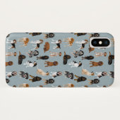 Coques Case-Mate iPhone Coonhounds sur le bleu (Dos (Horizontal))