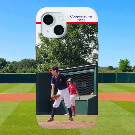 Coques Case-Mate iPhone Cooperstown NY Joueur de Baseball Photo Année Pers