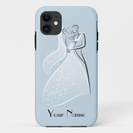 Coques Case-Mate iPhone Coordination bleue de danseurs de mariage de (Dos)