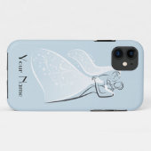 Coques Case-Mate iPhone Coordination bleue de danseurs de mariage de (Dos (Horizontal))