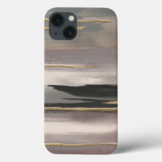 Coques Case-Mate iPhone Copie abstraite dorée d'or du brouillard II de (Verso)
