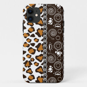 Coque iPhone 11 Copie africaine avec le motif de peau de guépard