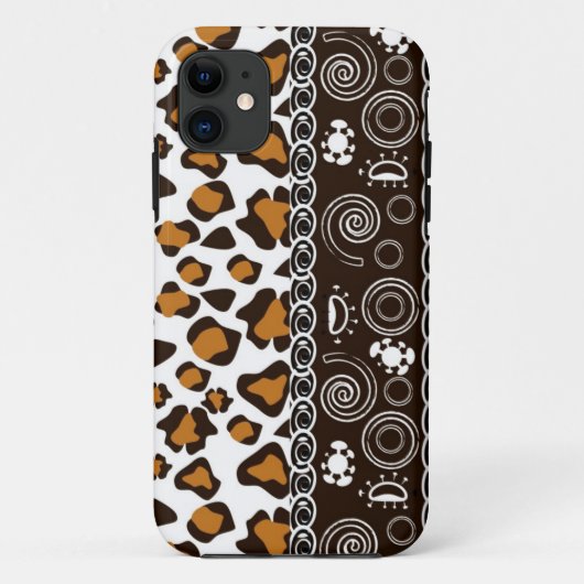 Coques Case-Mate iPhone Copie africaine avec le motif de peau de guépard (Dos)